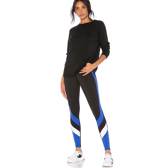 Splits59 Venice Legging in Black Royal & Off White - Picture 3 of 11